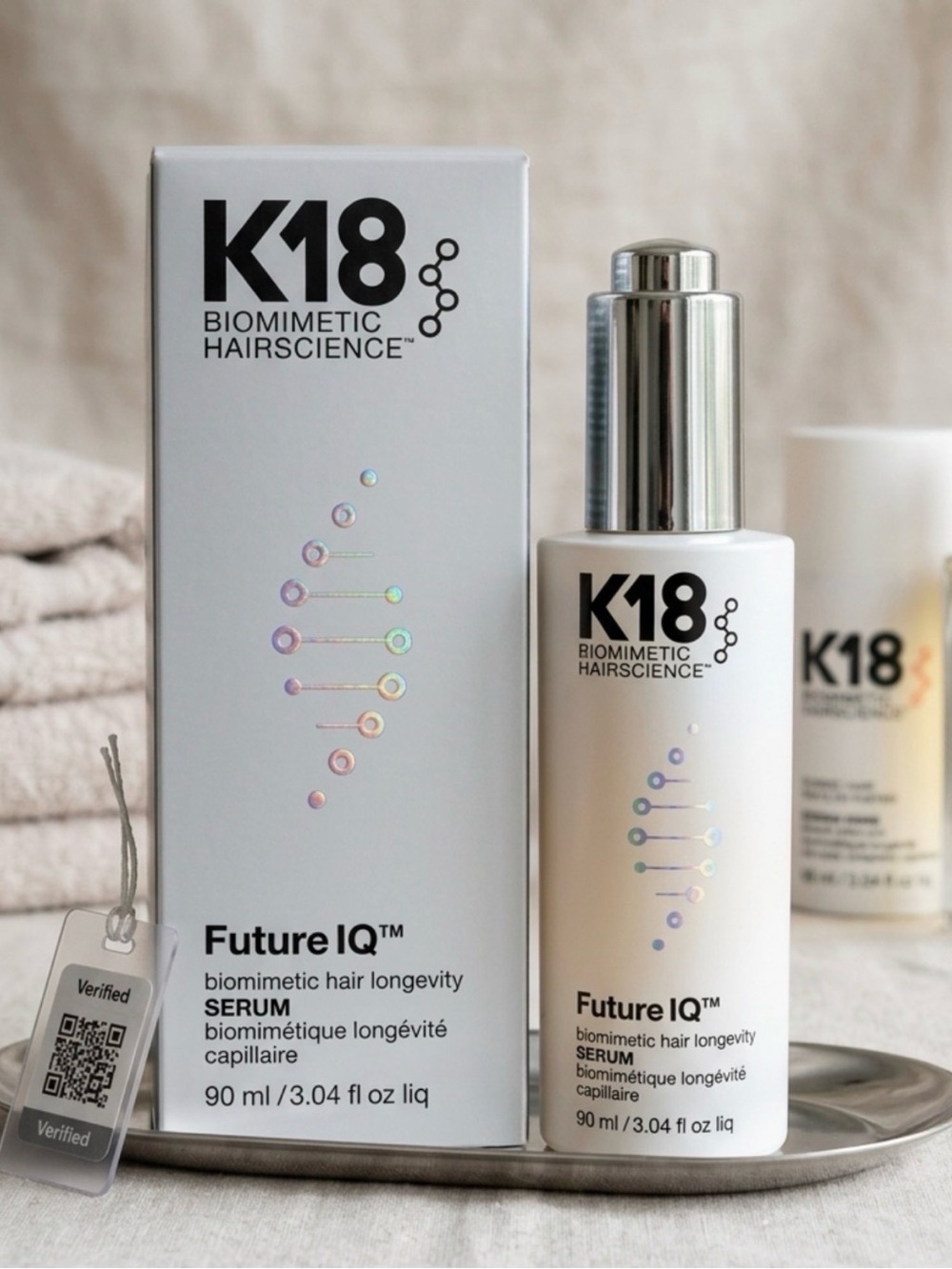 K18 Future IQ Biomimetic Hairscience Hair Longevity Serum 3.04 fl oz NIB